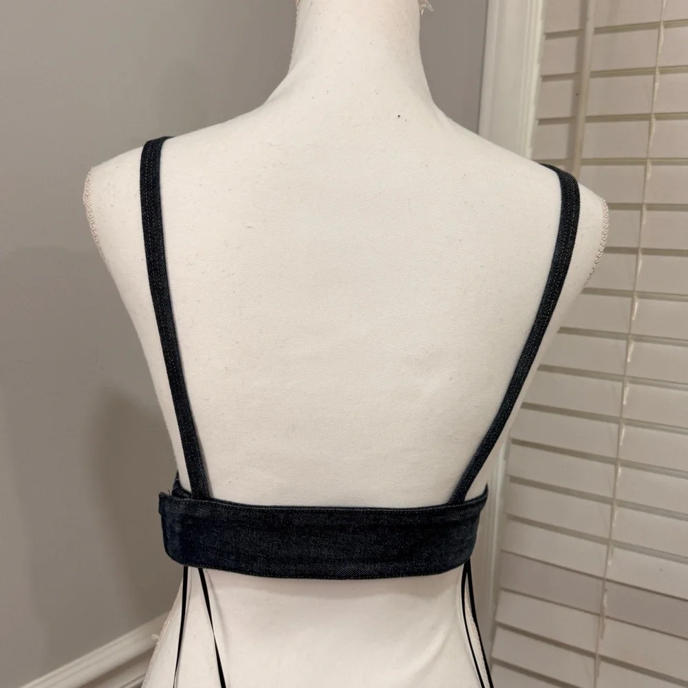 Miu Miu Dark Denim Crop Top - Picture 4 of 7